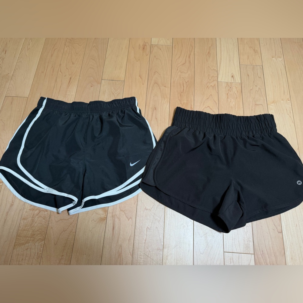 Nike Women’s Black Athletic Shorts with White Trim